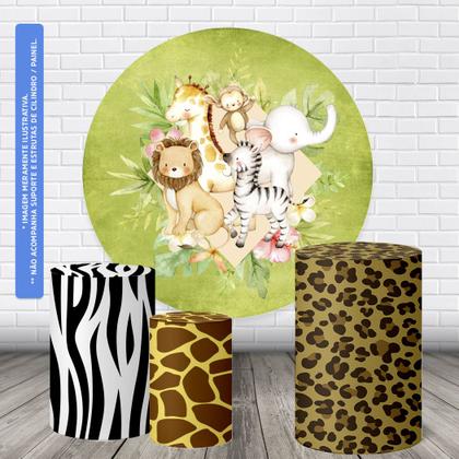 Imagem de Trio Capas Cilindro + Painel 1,50m Safari