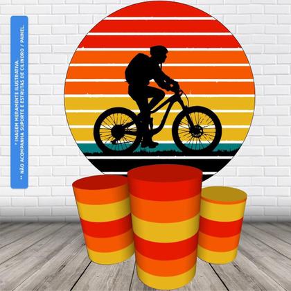 Imagem de Trio Capas Cilindro + Painel Redondo 1,50m Bicicleta