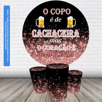 Imagem de Trio Capas Cilindro + Painel Redondo 1,50m Cachaceira
