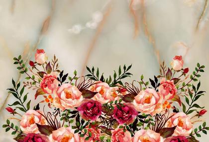 Imagem de Trio Capas Cilindro + Painel Redondo 1,50m + Painel Lateral e Tapete Flores