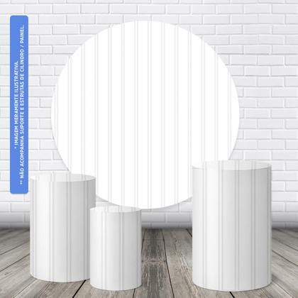 Imagem de Trio Capas Cilindro + Painel Redondo 1,50m Ripado