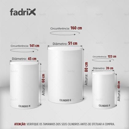 Imagem de Trio Capas Cilindro + Painel Redondo 1,50m Ripado