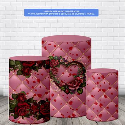 Imagem de Trio Capas De Cilindro C/ Elástico Dia Dos Namorados
