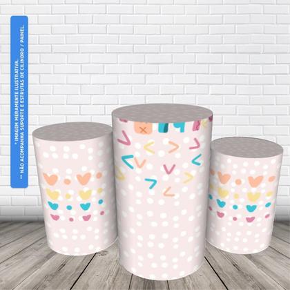 Imagem de Trio Capas De Cilindro Veste Fácil C/ Elástico Boho