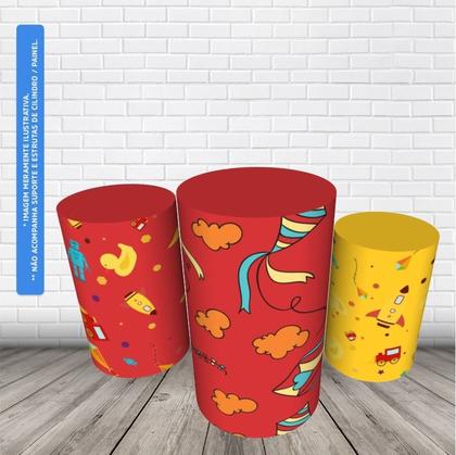 Imagem de Trio Capas De Cilindro Veste Fácil C/ Elástico Brinquedos