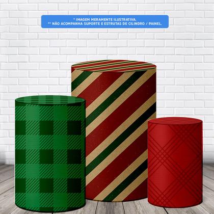 Imagem de Trio Capas De Cilindro Veste Facil C Elastico Natal