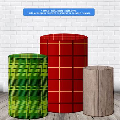 Imagem de Trio Capas De Cilindro Veste Facil C Elastico Natal