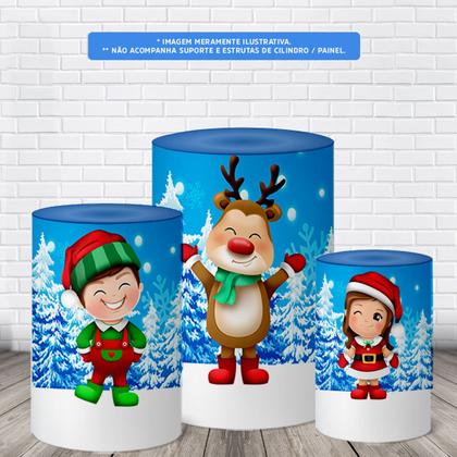 Imagem de Trio Capas De Cilindro Veste Facil C Elastico Natal