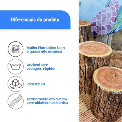 Imagem de Trio Capas Para Cilindro Versátil Circo Formas Geométricas Coloridas C/ Elástico