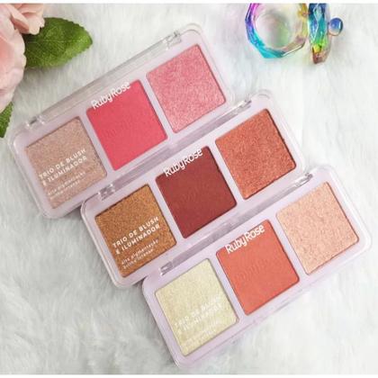 Imagem de Trio de blush e iluminador - ruby rose