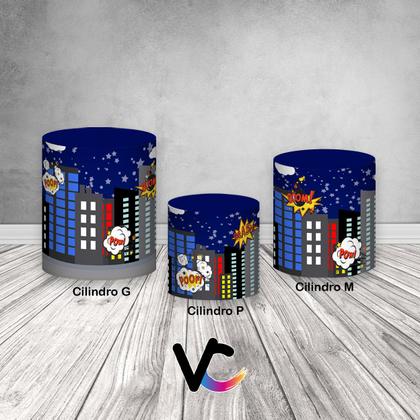 Imagem de Trio De Capa Cilindro - Cidade Herois Pop Art 005