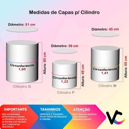 Imagem de Trio De Capa Cilindro - Gatinha Coração Rosa 005