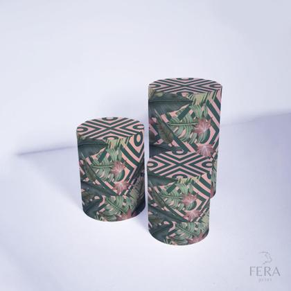 Imagem de Trio de Capa Cilindro para Festa Veste Fácil C/elástico Flores