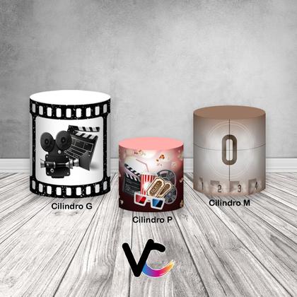 Imagem de Trio De Capa Cilindro - Sala de Cinema Pipoca Claquete 001