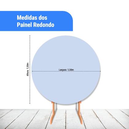 Imagem de Trio de Capas Cilíndricas + Painel Redondo Sublimado c/Elástico Chá de Revelação Ursinhos Azul e Rosa