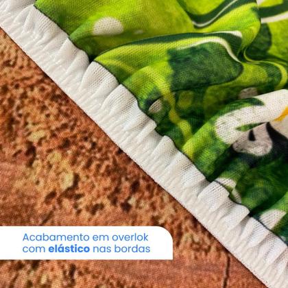 Imagem de Trio de Capas Cilíndricas + Painel Redondo Sublimado c/ Elástico Pequeno Príncipe e Raposa Céu Estrelado