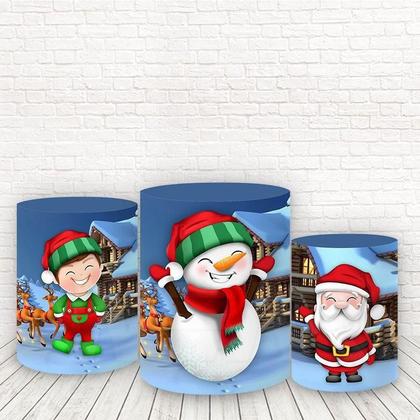 Imagem de Trio De Capas Cilindros 3D Sublimado Natal Fcc-106