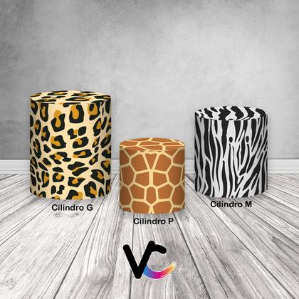 Imagem de Trio de Capas de Cilindro -  Estampa De Animais Safari 003