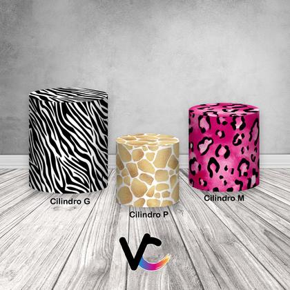 Imagem de Trio de Capas de Cilindro - Safari Estampa De Animais 023