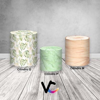 Imagem de Trio de Capas de Cilindro - Safari Laranja Folhagens Aquarela 020