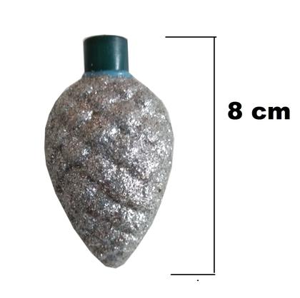 Imagem de Trio de Enfeites de Árvore de Natal Prateados Decorativos Lindos