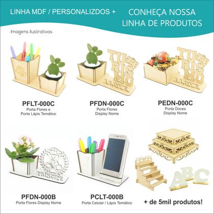 Imagem de Trio de Mesa Cone Decoração de Festa MDF Desmontável - P M G