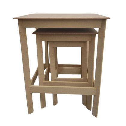 Imagem de Trio de Mesa Retangular Decoração de Festa Mdf Cru Resistente