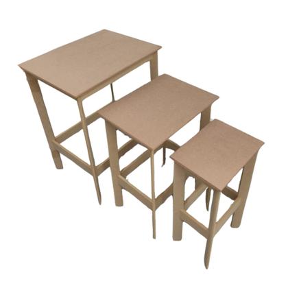 Imagem de Trio de Mesa Retangular Decoração de Festa Mdf Cru Resistente