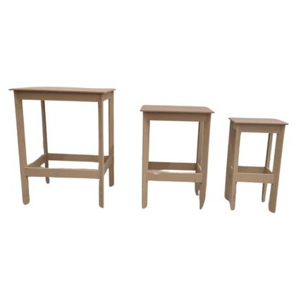 Imagem de Trio de Mesa Retangular Decoração de Festa Mdf Cru Resistente