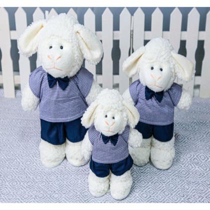 Imagem de Trio de ovelha  shorts e camisa 20/25/30 em pé - 3 pçs.