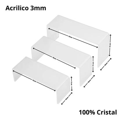 Imagem de Trio De Suportes P/ Doces Action Figure  Em Acrílico 3mm