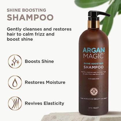 Imagem de Trio Essentials para cuidados com o cabelo Argan Magic Shine Boosting