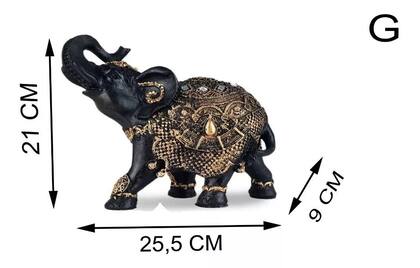 Imagem de Trio Estatueta Elefante Indiano Escultura Preto Decorativo