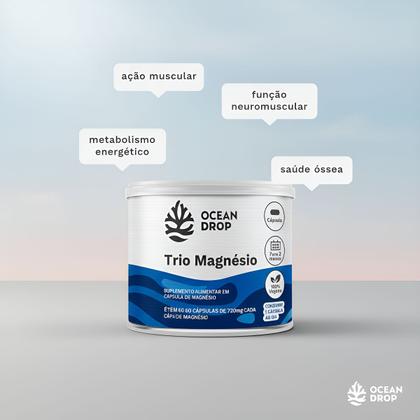Imagem de Trio Magnésio Ocean Drop 3 Tipos de Magnésio 60 Cápsulas