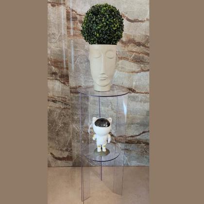 Imagem de Trio Mesa Acrílico Transparente Cilindro Tripe Coluna Elevação