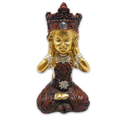 Imagem de Trio Mini Buda Tailandês da Sabedoria Red Gold 6 cm
