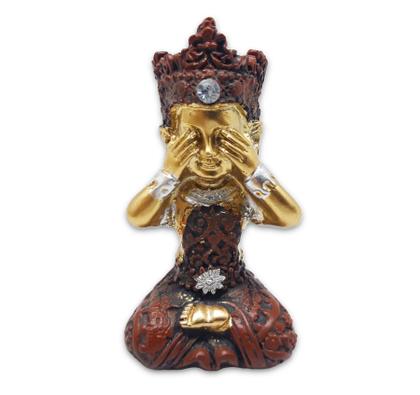 Imagem de Trio Mini Buda Tailandês da Sabedoria Red Gold 6 cm