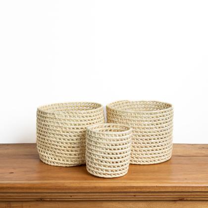 Imagem de Trio Mini Cachepô de Palha