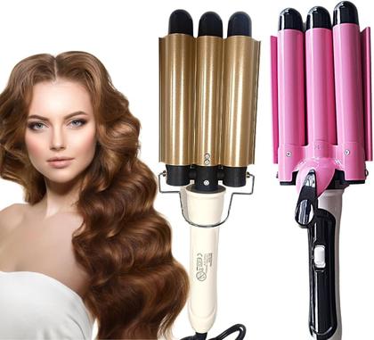 Imagem de Triondas Modelador de Cachos 25mm Prancha Profissional Bivolt Turmalina Cerâmica Ondas Perfeitas 25mm