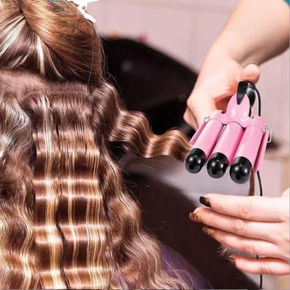 Imagem de Triondas Modelador de Cachos 25mm Prancha Profissional Bivolt Turmalina Cerâmica Ondas Perfeitas 25mm