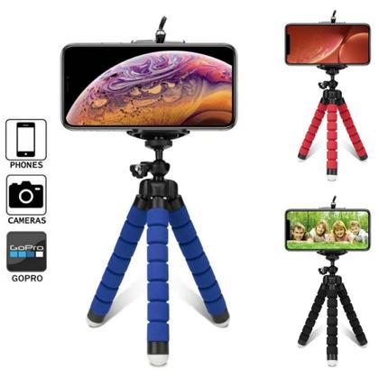 Imagem de Tripé Celular Portátil Mini Suporte Flexível Universal 18Cm
