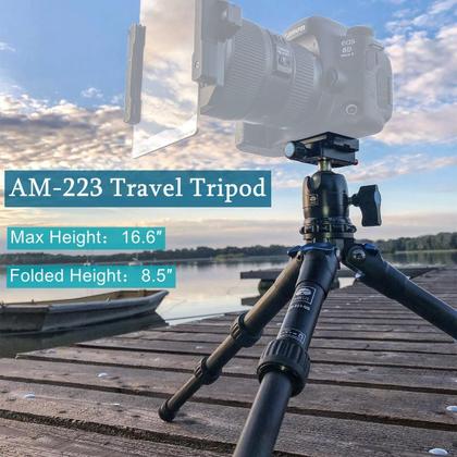 Imagem de Tripé de câmera Sirui AM-223 de fibra de carbono Mini Travel 15 kg