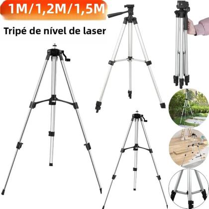 Imagem de Tripé de Nível a Laser de Alumínio - Ajustável (1m/1,2m/1,5m) - Base Engrossada