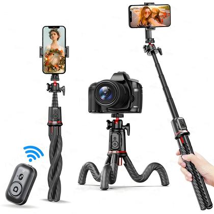 Imagem de Tripé Flexível Em Forma De Polvo Para Smartphone, Bastão De Selfie Para Vlog, Vídeo Ao Ar Livre,