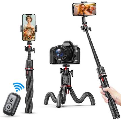 Imagem de Tripé Flexível Em Forma De Polvo Para Smartphone, Bastão De Selfie Para Vlog, Vídeo Ao Ar Livre,