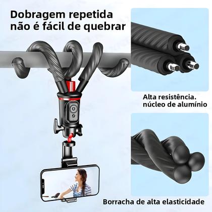 Imagem de Tripé Flexível Em Forma De Polvo Para Smartphone, Bastão De Selfie Para Vlog, Vídeo Ao Ar Livre,