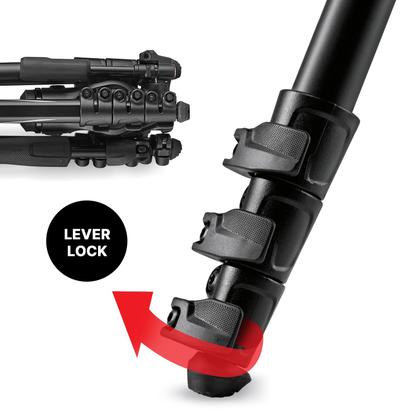 Imagem de Tripé Manfrotto Befree 3-Way Live Advanced de 4 seções
