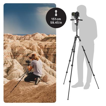 Imagem de Tripé Manfrotto Befree 3-Way Live Advanced de 4 seções