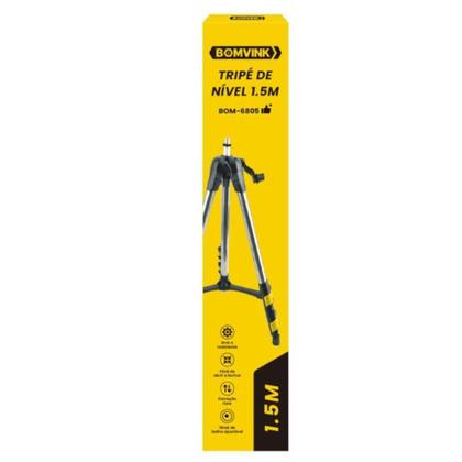 Imagem de Tripé para nível a laser altura regulável 150 cm - BOM-6805 - Bomvink