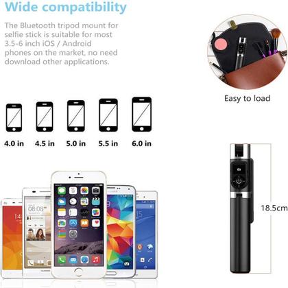 Imagem de Tripé Pau De Selfie Bluetooth Controle Sem Fio Ideal Live